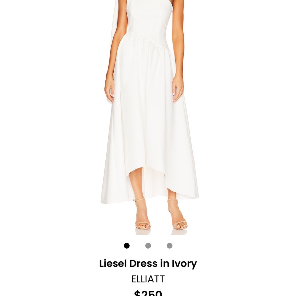ELLIATT One Shoulder Dress in Ivory